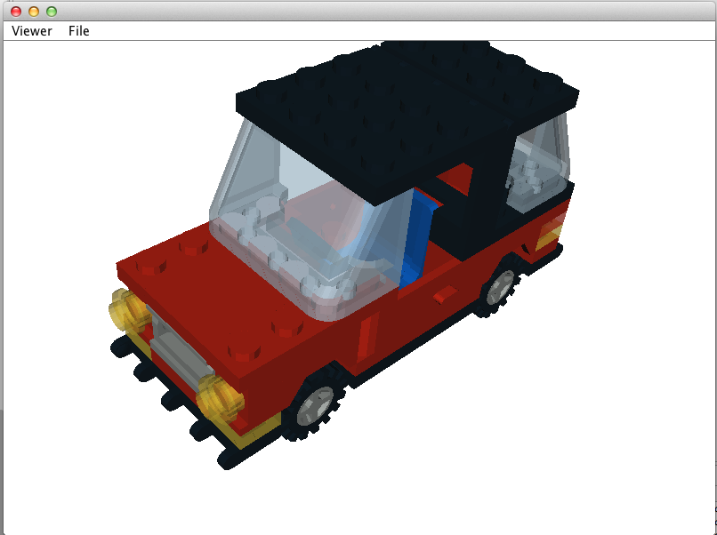 Screen shot of LDraw LEGO model viewer.